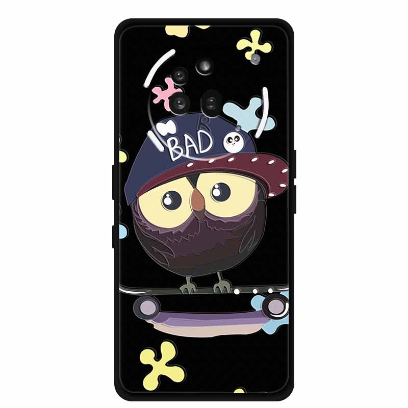 3D Prägehülle Für Nothing Phone 3A Pro Hülle 3 A Pro Hülle Blumen Schwarzes Silikon Weiche Rückabdeckung Für Nothing Phone3A Pro Hülle