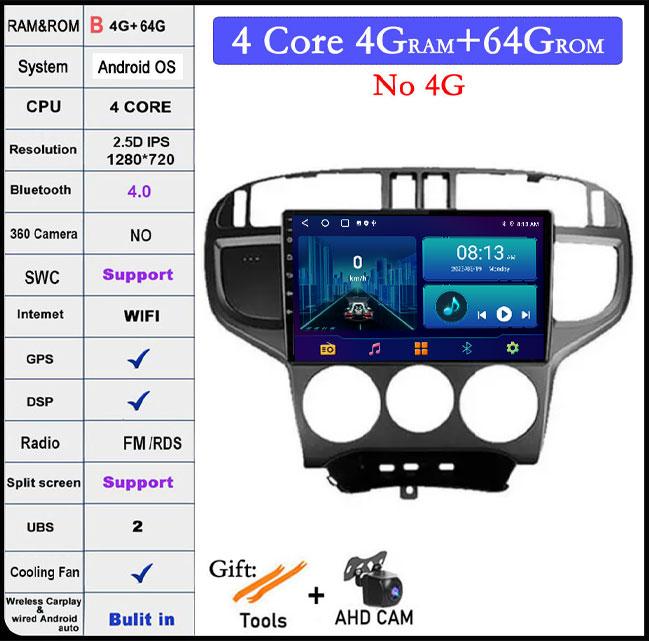 9 Inch DSP Head Unit For Hyundai Matrix 2001-2010 Android 14 4G Car Radio Stereo Multimedia GPS Navi Carplay Autoradio Video