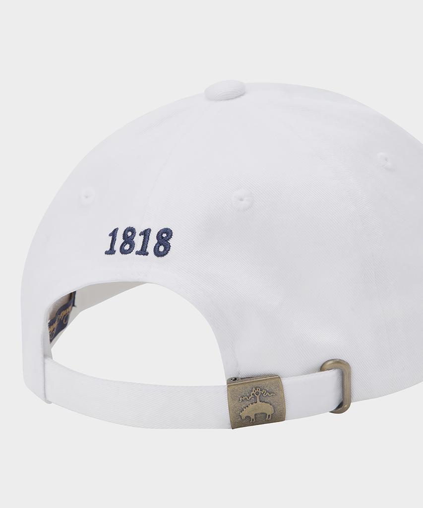 BROOKS BROTHERS [Unisex] Cotton Logo Baseball Cap (White) (Bbacmm1500Aef)