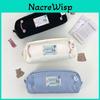 Trousse à crayons japonaise minimaliste de grande capacité avec rangement en polyester pour étudiants et filles