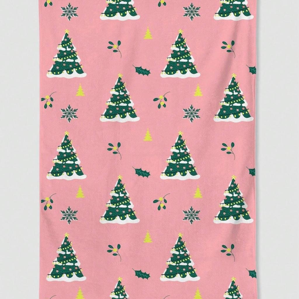 1pc/2pc/4pc/pack Christmas Scrub Sponge Creative Kitchen Dish Cloth Festive Cleaning Decor for Home & Table Kitchen Dish Towel Xmas Cleaning Supplies