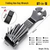 Portable Folding Hex Socket Screwdriver & Wrench Set for Automotive and Household Repairs