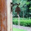 1 Stück Retro Eisen Türklingel Hängende Wandglocke Manuell Schüttelnd Gusseisen Vintage Türklingel Rustikaler Stil Dekor für Garten Kaffee