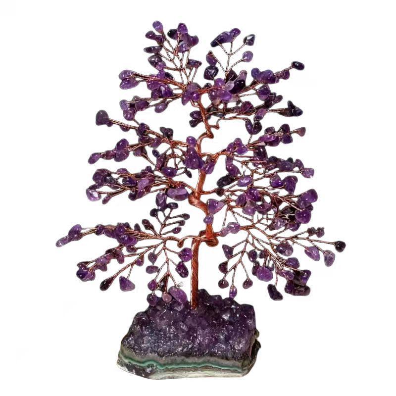Amethyst Tree on Cluster Base - Ornament & Home Decoration Gift