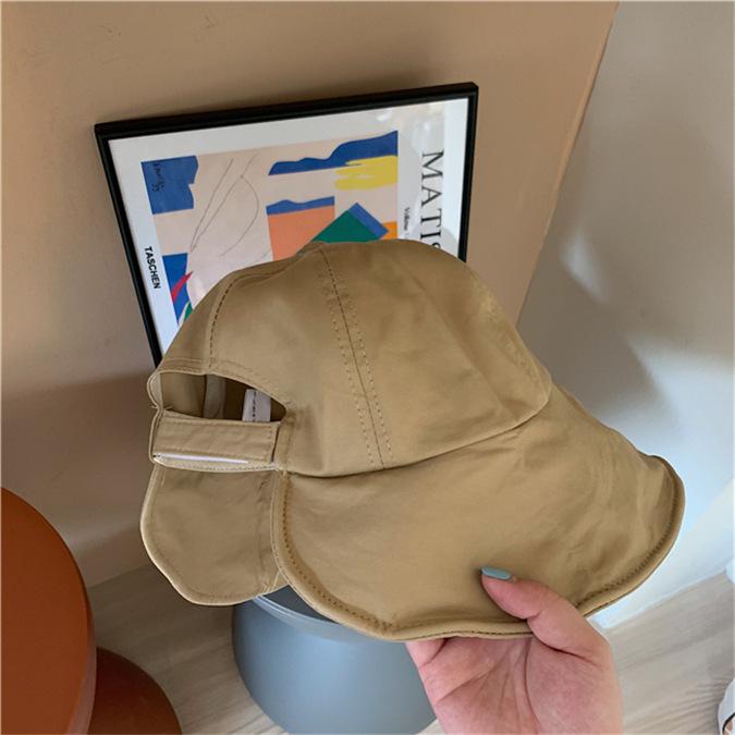 Cute Age Reducing Dome Fisherman Hat Children Summer Velcro Large Brim Sunscreen Hat Basin Hat