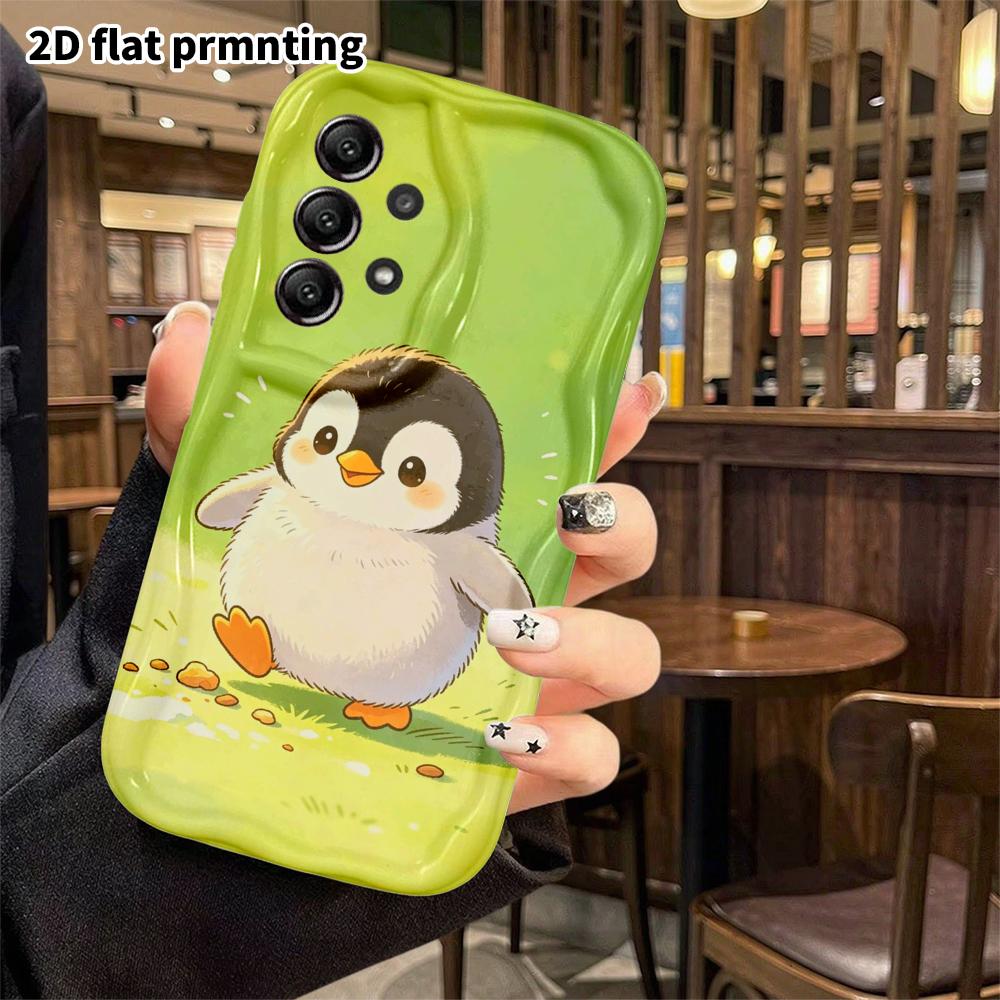 Phone case: 2D flat, suitable for Samsung Galaxy A34 A35 M05 M06 S20 S22 S21 FE Plus 5G protective case, little penguin illustration, perfect Christma