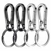 4 Stück Karabinerclip Schlüsselanhänger Metall Karabinerform Schlüsselring Schlüsselanhänger Schlüsselhalter Clips Hakenhalter Organizer für Autoschlüssel Finder f