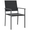 VidaXL Chaises de jardin lot de 2 noir 54x62,5x89 cm résine tressée 364098