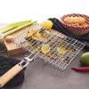 Grilling Rack for Meat, Fish, Vegetables, Closed Steel Basket Grill Grid