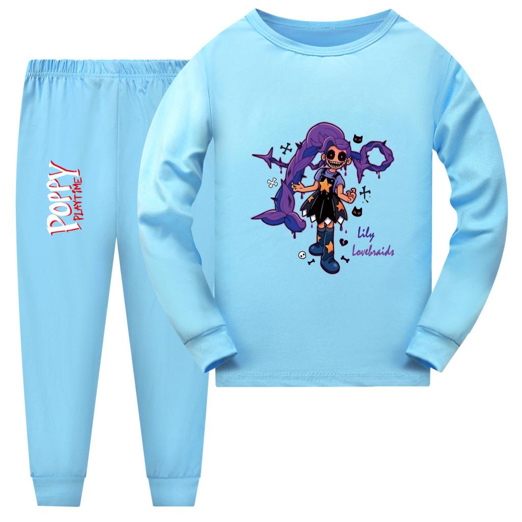 5602 Kinder Mädchen Lily Lovebraids Spiel Print Rundhals Nachtwäsche Pyjama T-Shirt Hosen Sets