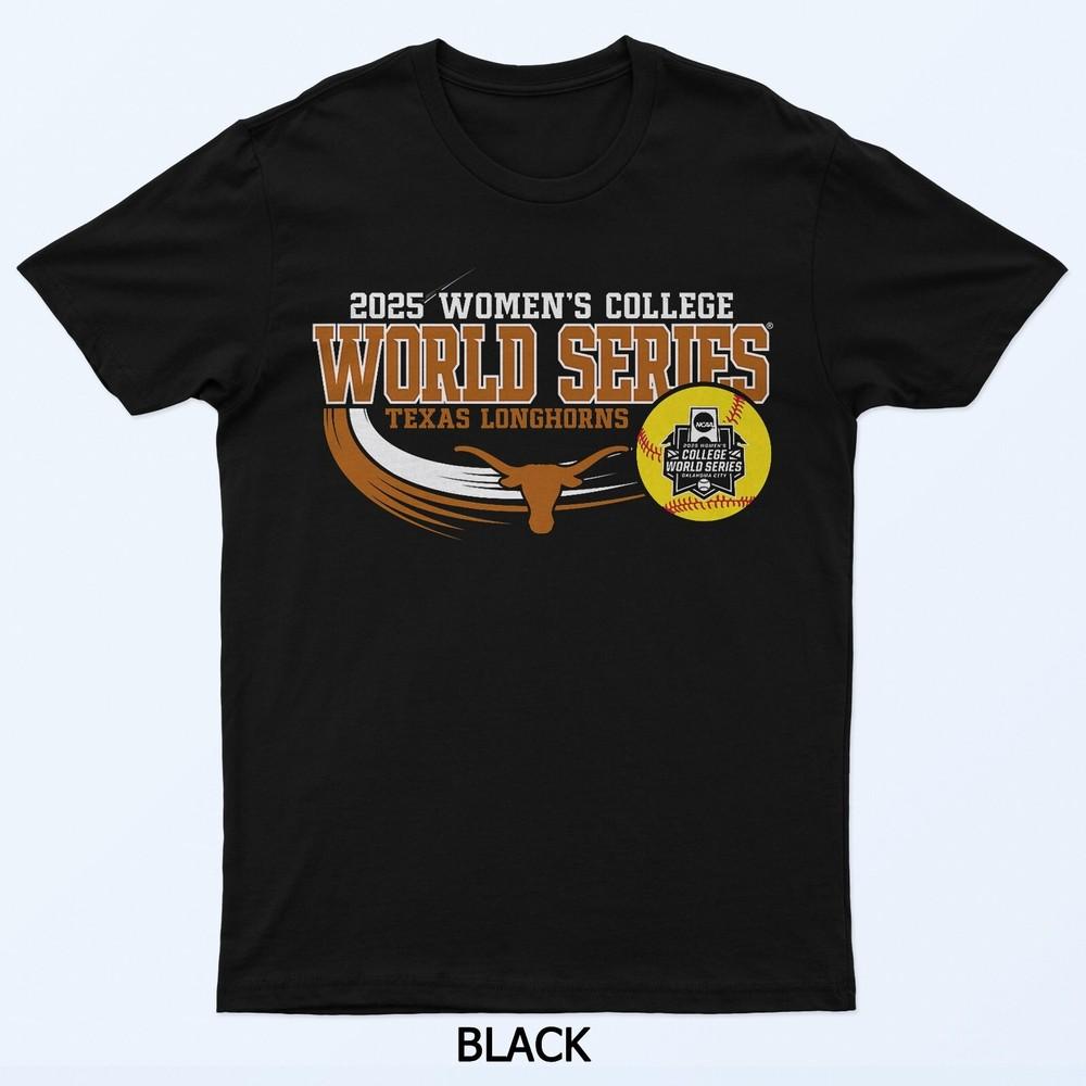 Texas Longhorns Women's College World Series 2025 Black T-Shirt