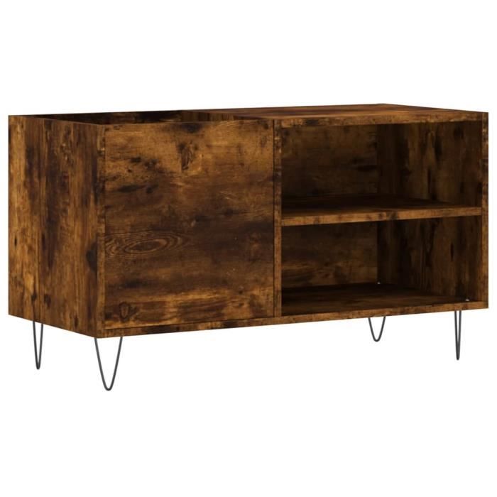 VidaXL Record Cabinet Smoked Oak 85x38x48 Cm Engineered Wood 831705