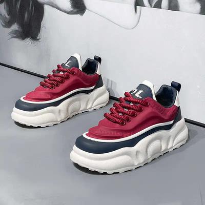 Modische Schnürschuhe Runde Spitze Luxusschuhe Herren Sneaker Laufschuhe Herrenschuhe Größe 46 Weißer Mokassin Herren Sportschuh Loafer'lar Hohe Marke