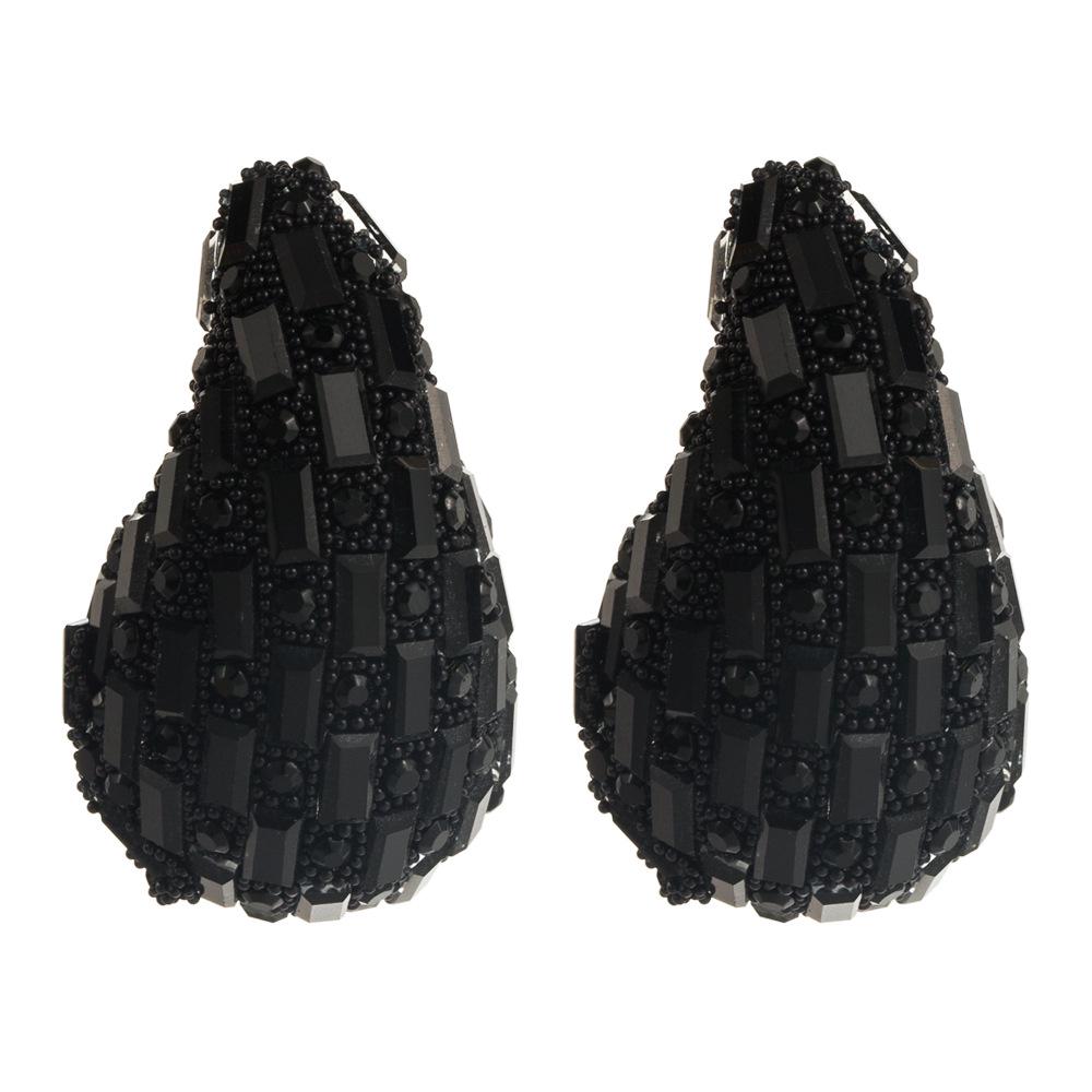 Kryształowe kolczyki w kształcie łezki: Kolorowe, wysadzane diamentami, luksusowe kolczyki sztyfty