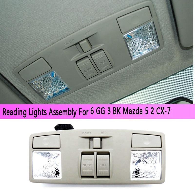Reading Lights Assembly Front Interior Ceiling Lamp with Sunroof Switch for Mazda 6 GG Mazda 3 BK Mazda 5 2 CX-7