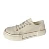 GD31 cream white shoes women's summer thin elastic bands ins trendy versatile student with skirt retro canvas shoes
