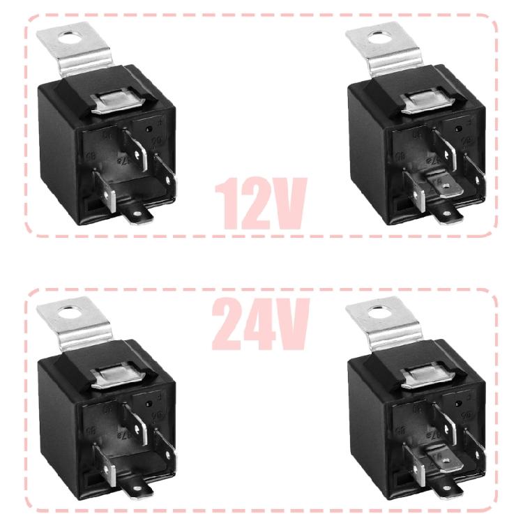 Universal 12V/24V Automotive Relays 5 Pin 40A Design Improved Durability Efficient Power Regulation for Car