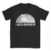 Unisex T-Shirt Ich brauche Ibuprofen Lustige Vintage Katze Kätzchen Meme Neuheit Baumwolle T-Shirt Kurzarm T-Shirts Rundhals Oberteile Geschenkidee