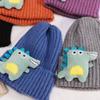 Winter Cute Kids Hats Handmade Thick Warm Soft Beanie Ear Warmer Knitted Cap Dinosaur Shape