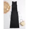 Women S Solid Color Three Piece Bikini Cover Up Beach Dress Set
