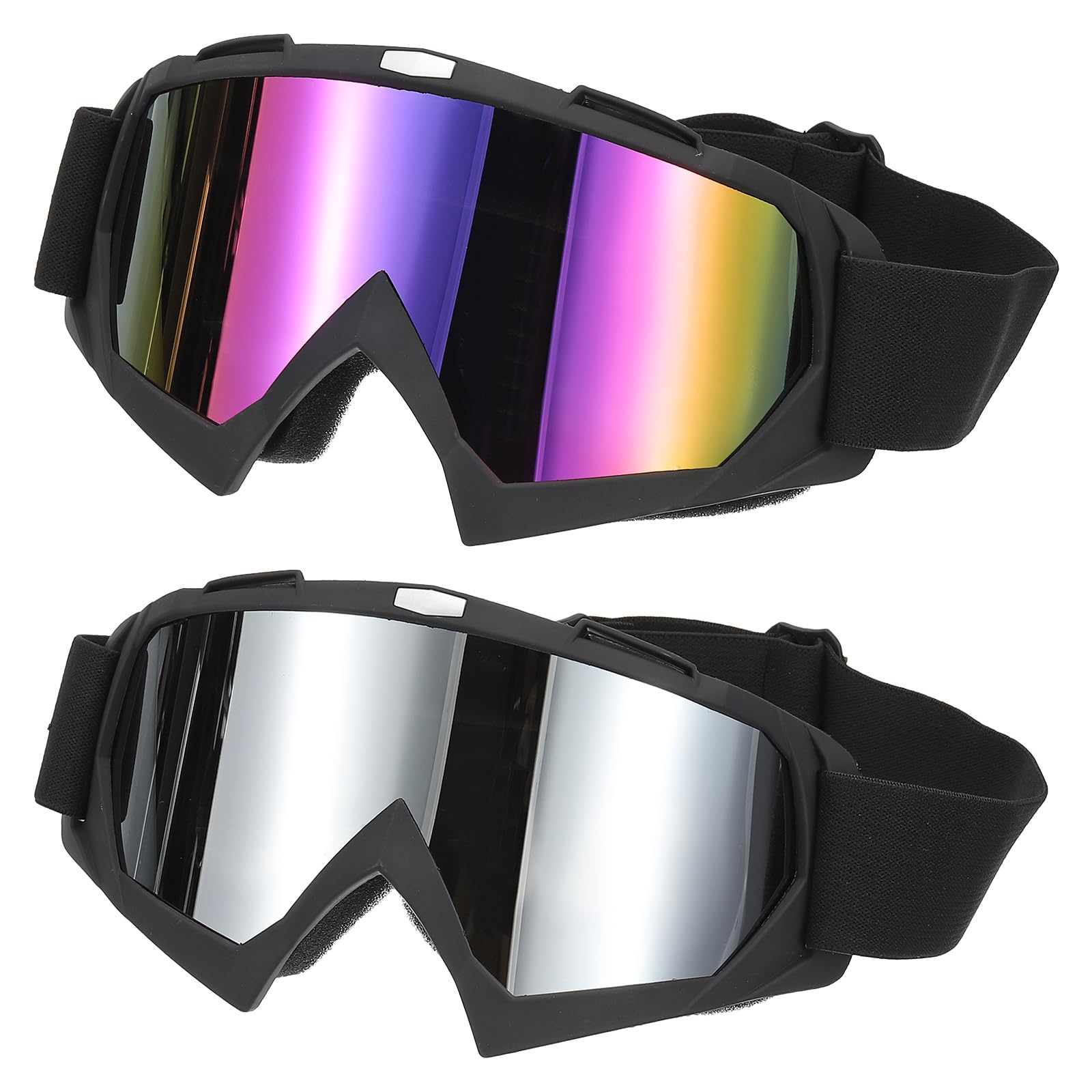 

Dirt Bike Goggles 2pcs Goggles ATV Goggles Ski Goggles Racing Helmet Goggles Windproof Mountain Climbing Skydiving Ski Riding Black Lens [PATIKIL]