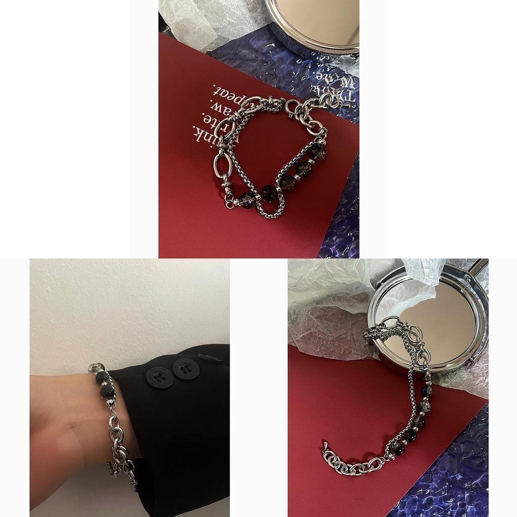 Titanium Steel Chain Bracelet For Men And Women Handmade Geometric Design Fashion Accessory