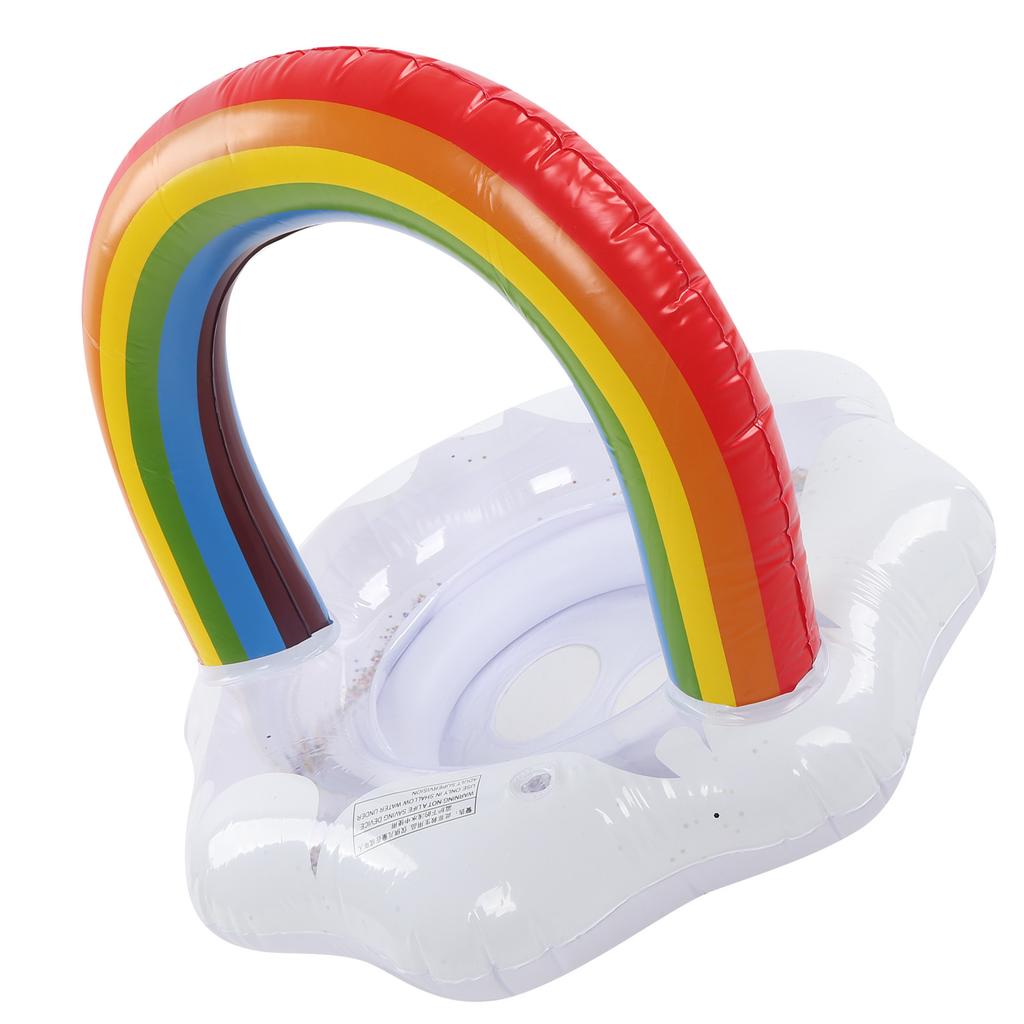 Baby Swimming Float Rainbow Inflatable Children Swimming Ring with Safety Float Seat