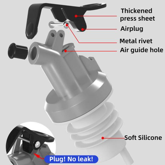 Ölflaschenverschluss, auslaufsichere Ausgießer, auslaufsicherer Ölflaschenverschluss, automatischer Ölausgießer für Küche, Restaurant und Bar