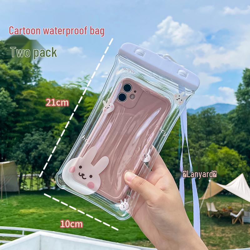 Waterproof Touchscreen Phone Pouch for Swimming and Rafting - Self-Sealing Transparent Case