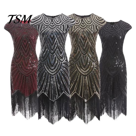 Sleeveless Dress Tassels O-Neck Women Fashion Summer for Banquet