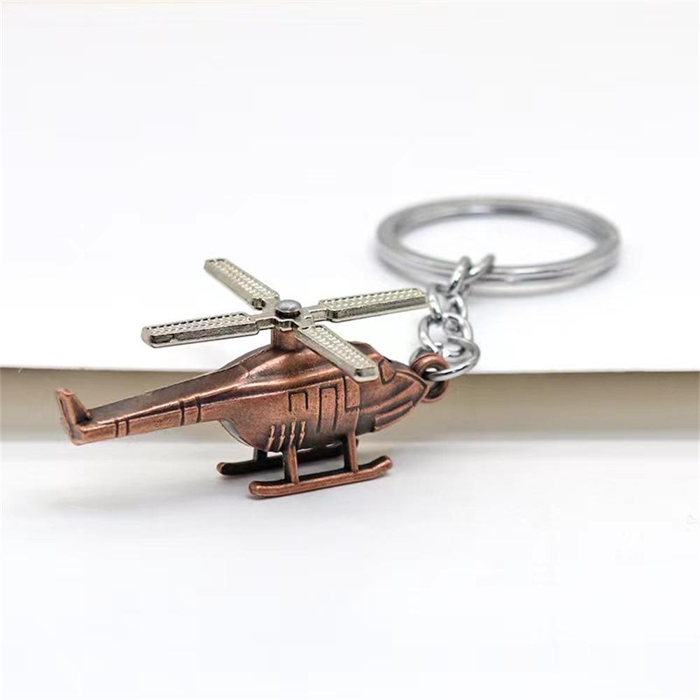 Heavy Punk 3D Tank Pendant Keychains Metal Creative Tanks Airplane Keyrings Men Women Buckle Car Motorcycle Trinket Key Holder