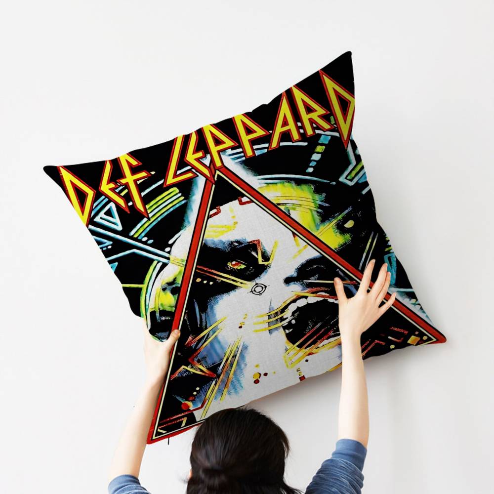 Classic Band D-Def L-Leppard Personalized Picture Text Home Decorative Pillows Household Gifts 45X45Cm