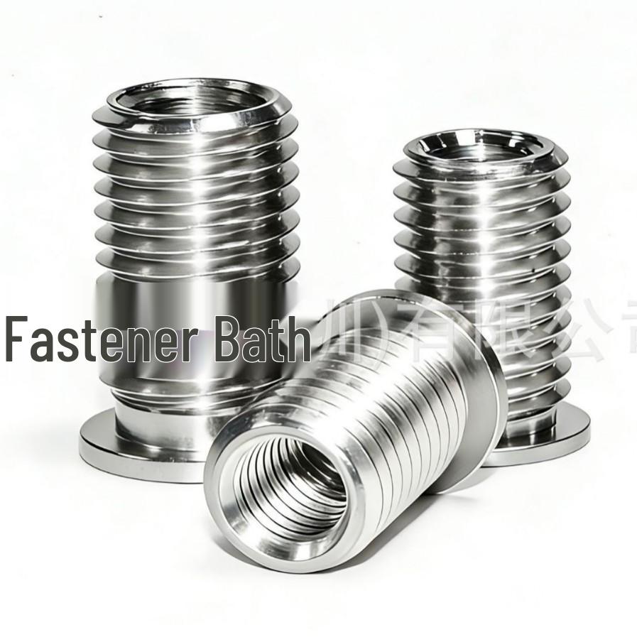 200H Stainless Steel Slotted Flange Self-Tapping Threaded Insert Nut, Internal/External M24568