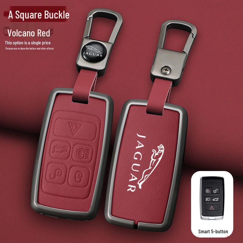 Jaguar Car Key Case: Compatible with 23 XFL, XEL, F-Pace, E-Pace, XJL, F-Type - Stylish Metal Shell and Buckle for Men.