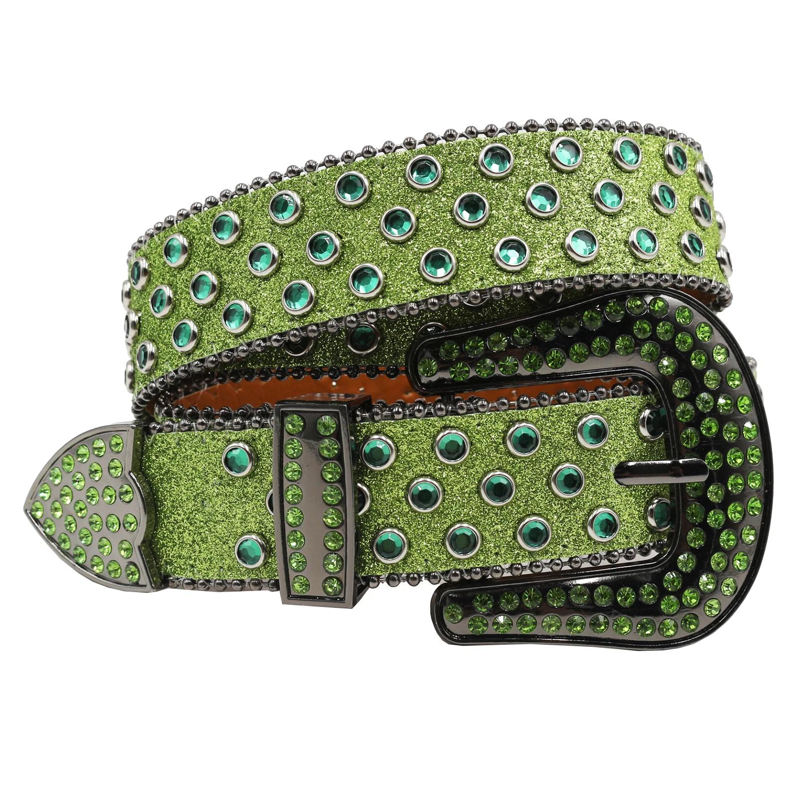 Strass Riemen Met Studs Schedel Leren Riemen voor Dames Luxe Designer Riem Voor Jeans Leveranciers Wit Zwart 125cm black