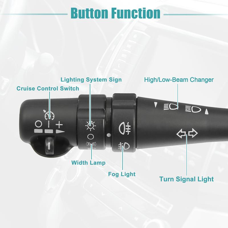X Autohaux Car Steering Column Turn Signal Switch Combination Cruise Control Switch 25743473 for Cadillac 2004-2007 Accessories