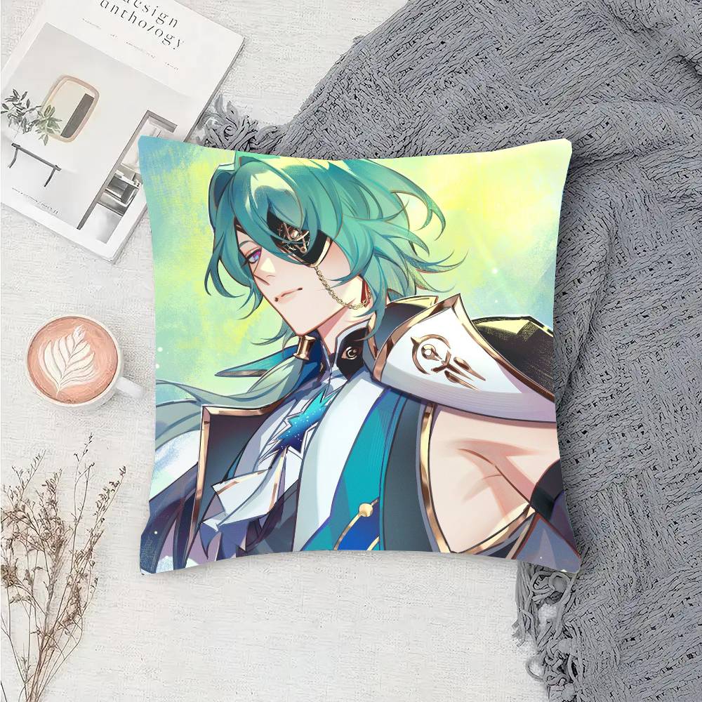 Anaxa Animated Game Honkai Star Rail Pillow Case Fashion Square Pillowcase Bedroom Sofa Room Ins Decoration Leisure