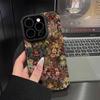 Oil painting Baicao lanyard suitable for Apple 16promax mobile phone case iphone13 silicone sheepskin 15 retro niche