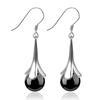 Women's Retro Korean Style Agate Tassel Earrings - Silver-Plated, Medium to Long
