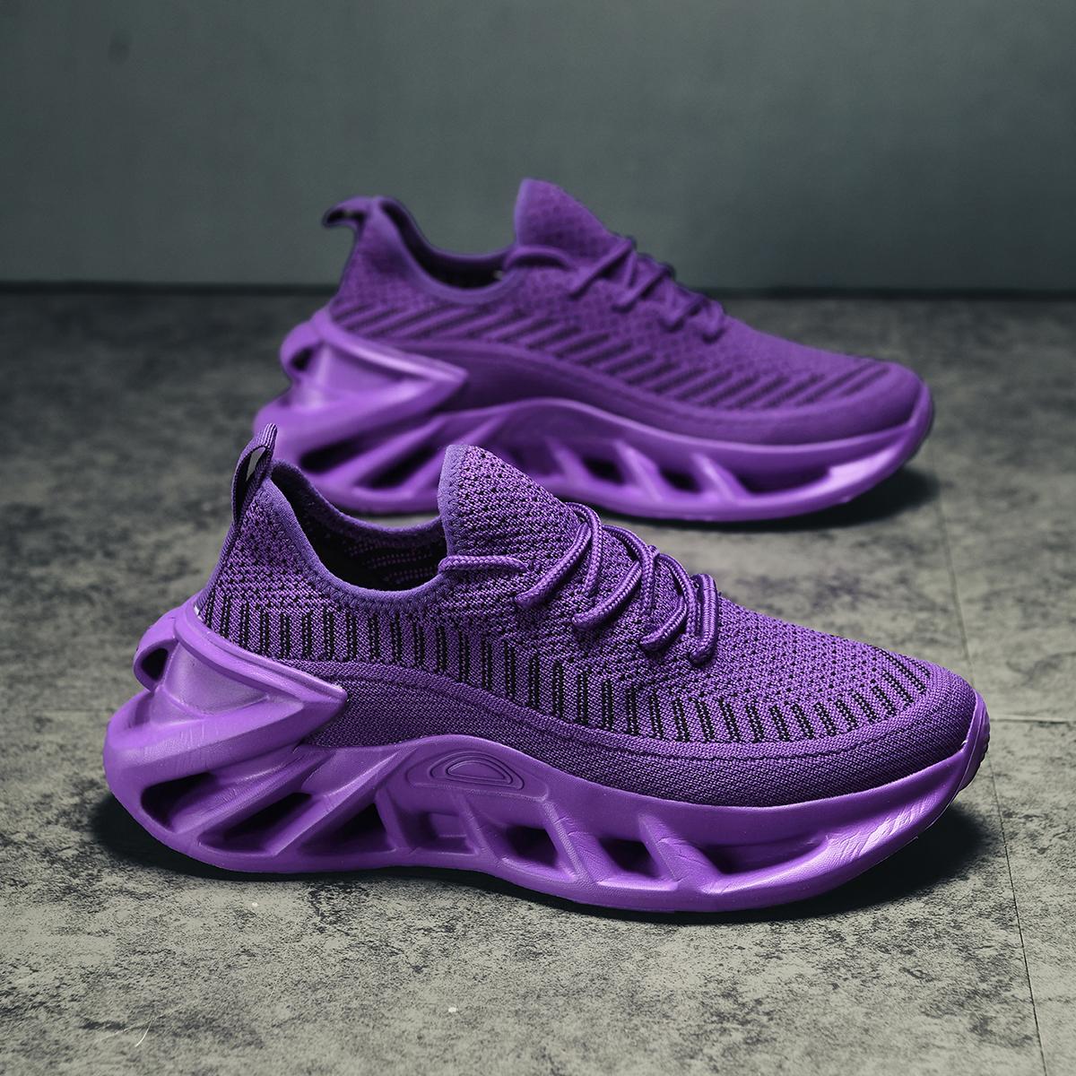 

Men s shoes, four seasons shoes, breathable flying mesh mesh shoes, soft soles, light weight, increased leisure running shoes, a 39 фиолетовый