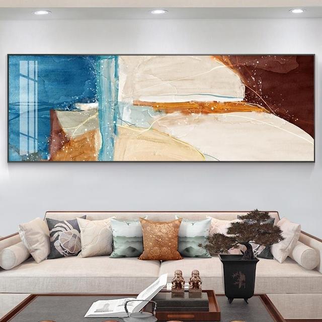 

Абстрактная картина маслом с всплеском, печатная картина на холсте, большой размер, постер из золотой фольги, настенное искусство для гостиной, спальни, декор, Cuadros 60cm×170cm NoFrame