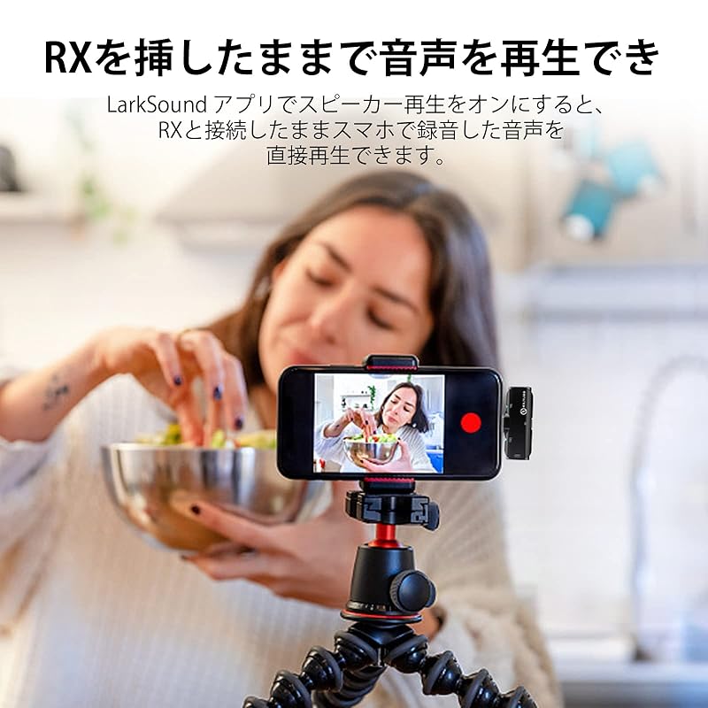 Hollyland Lark C1 smartphone external microphone Wireless pin microphone for iPhone/iPad [MFi certified, noise canceling, 8 hours continuous use, dual