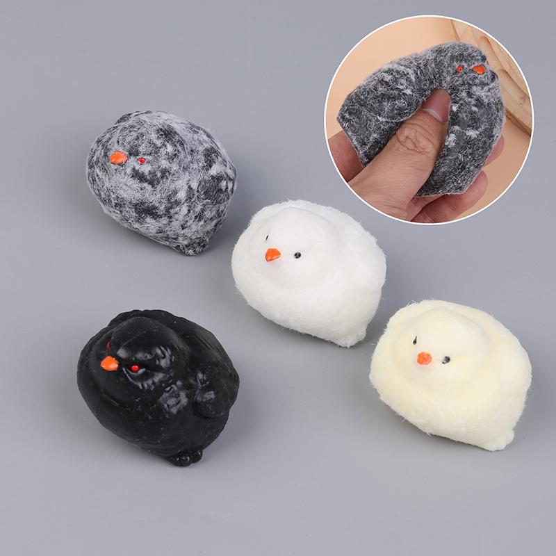 1Pc Silicone Hen Chicks Adult Kids Birthday Gift Toy Handmade Squishy Plush Simulation Yellow Chicken Squeezing Pinching Toys