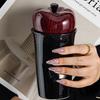 Apple Shaped Ceramic Coffee Mug with Lid , Heat Resistant, Non-Slip, Reusable, Hand Wash Only, Round Fruit Pattern