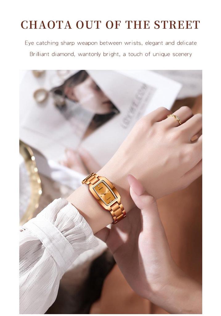 BINBOND Women's Fashion Waterproof Quartz Stainless Steel Watch