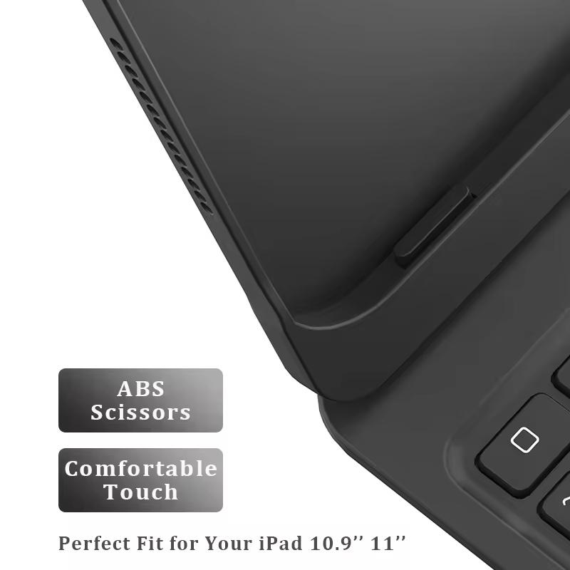 /ODM Keyboard Case for iPad 11th Gen A16 (2025) 10th Gen 10.9-inch With 360 Degree Rotatable Multi-Touch Trackpad Thin Light