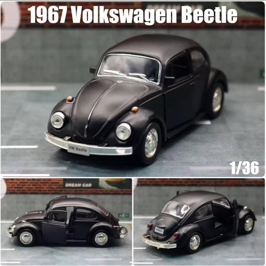 Retro Klasický 1967 Volkswagen Brouk 5palcové kovové auto Simulace Odlévaný a Hračka Vozidlo RMZ city 1:36 dárků ze slitinových modelů pro děti