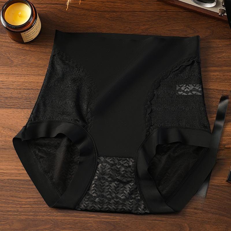 Ladies Spring and Autumn High Waist Lace Belly Lift Hip Breathable No Trace Underwear