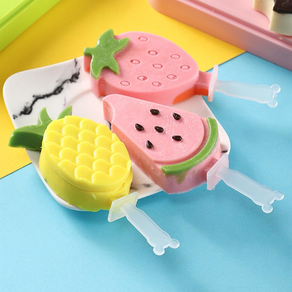 Thickened Silicone Ice Cream Mold, Food-grade, With Lid, Homemade Cartoon Ice Cream Mold Box For Home Use.