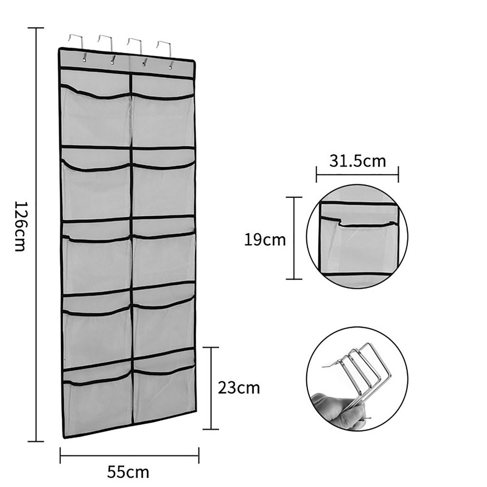 

with 2/4 Hooks Shoe Underwear Hanging Holder 5/10 Pockets Closet Holder Hanging Bag for Home Dorm 10 pockets with 4 hooks